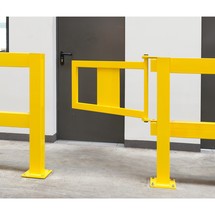 Impact protection railing door