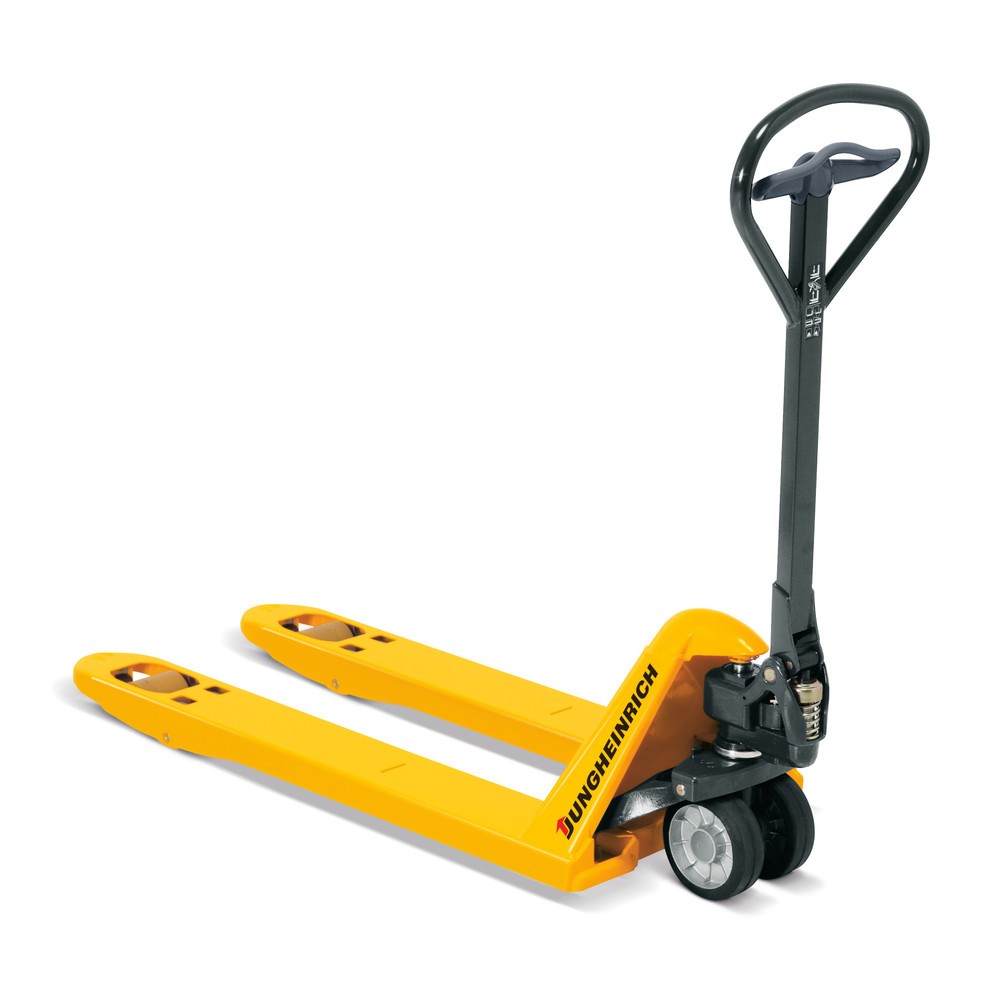 Product image: Jungheinrich AM 22 hand pallet truck with travel and parking brake, 1,150 mm fork length, solid rubber / polyurethane