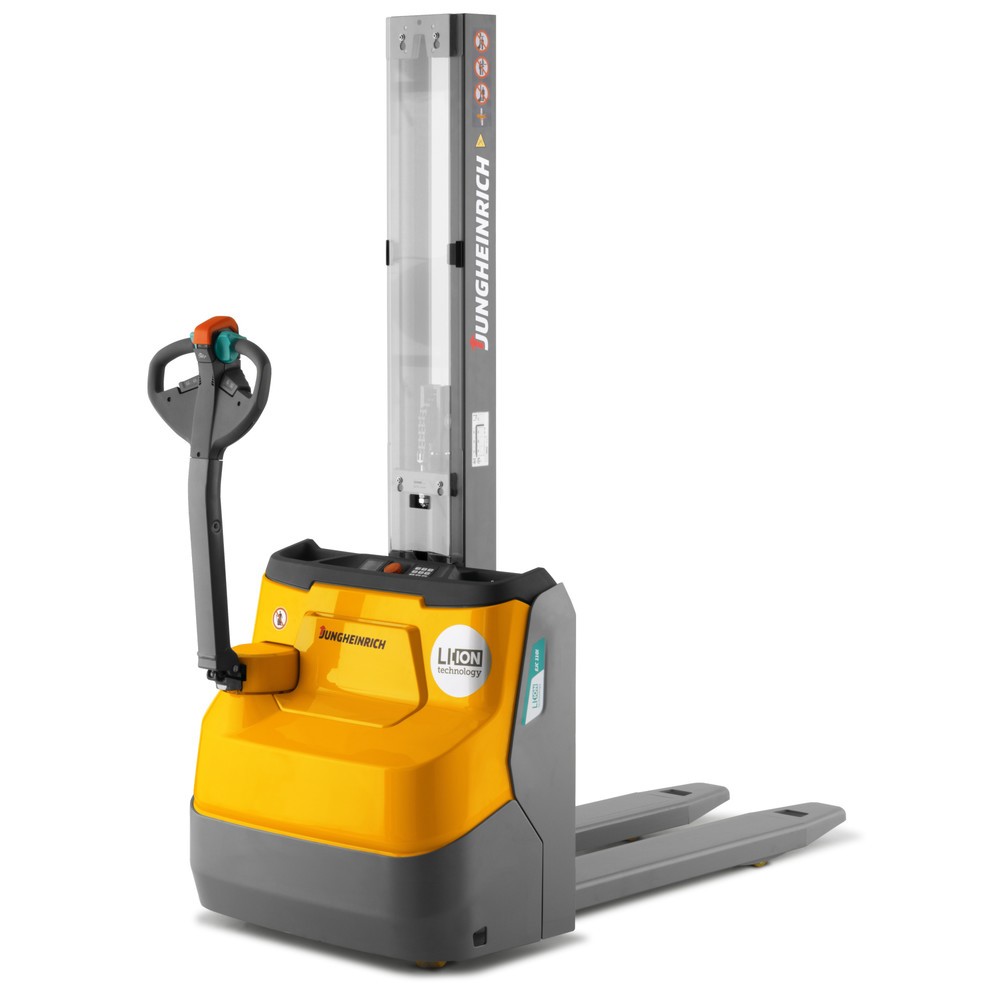 Product image: Jungheinrich EJC 110i E electric high-lift stacker truck, lift 1,540 mm, on-board charger, proportional hydraulics