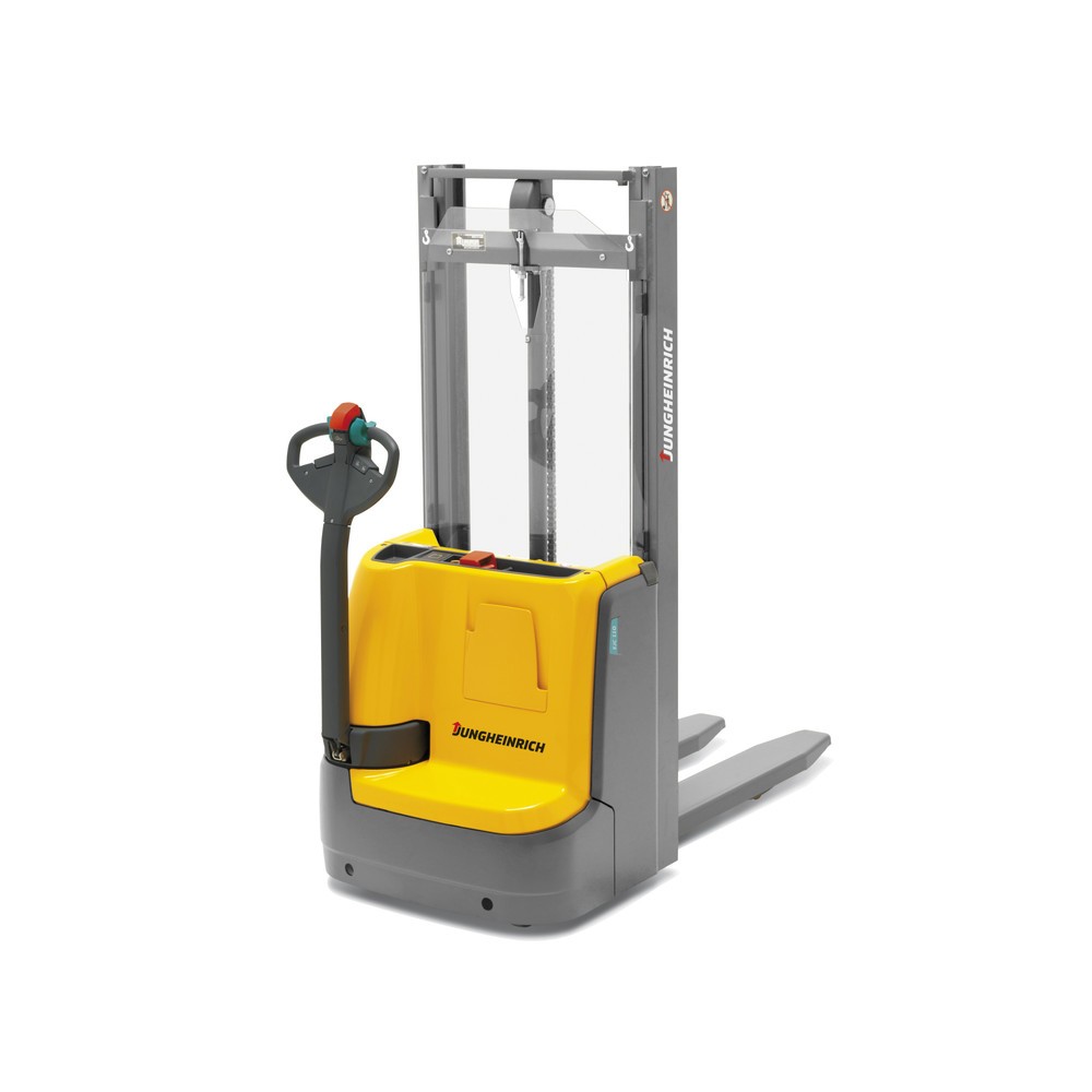 Product image: Jungheinrich EJC 112/ZT electric high-lift stacker truck, lift 2,700 mm, on-board charger, proportional hydraulics, Aquamatik