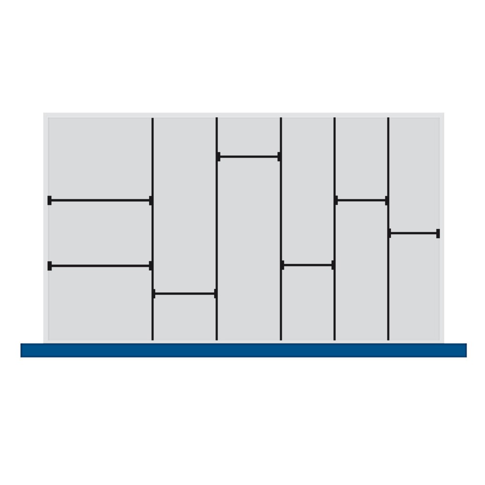 Partitions and walls for bott cubio drawer cabinet, 5 partitions, front height from 150 mm