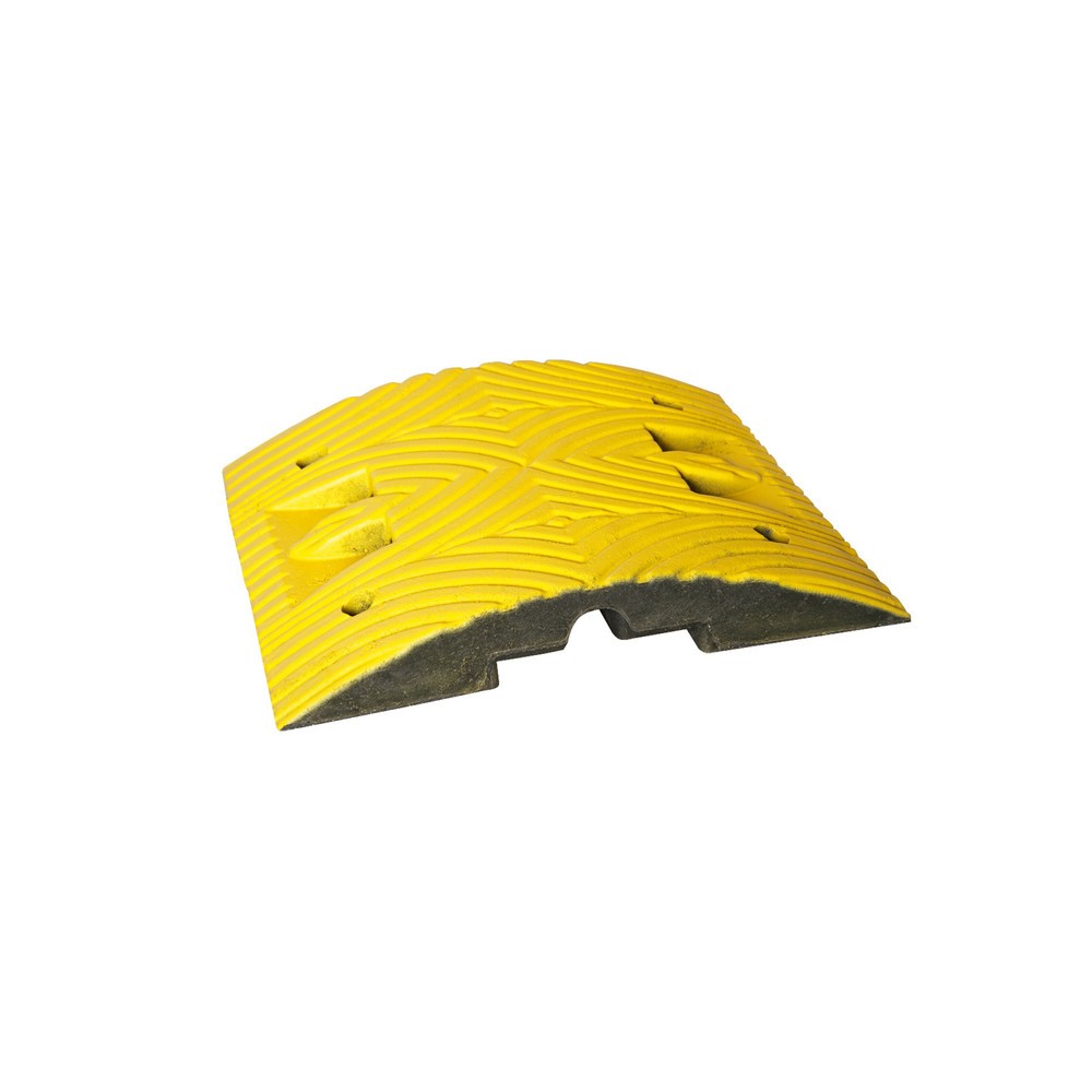 Recycled speed bump, < 10 km/h, base element, yellow