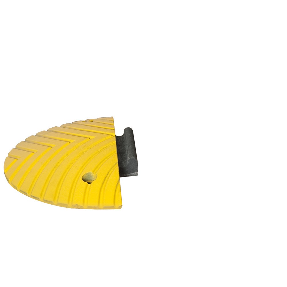 Recycled speed bump, < 20 km/h, closure element, male, yellow