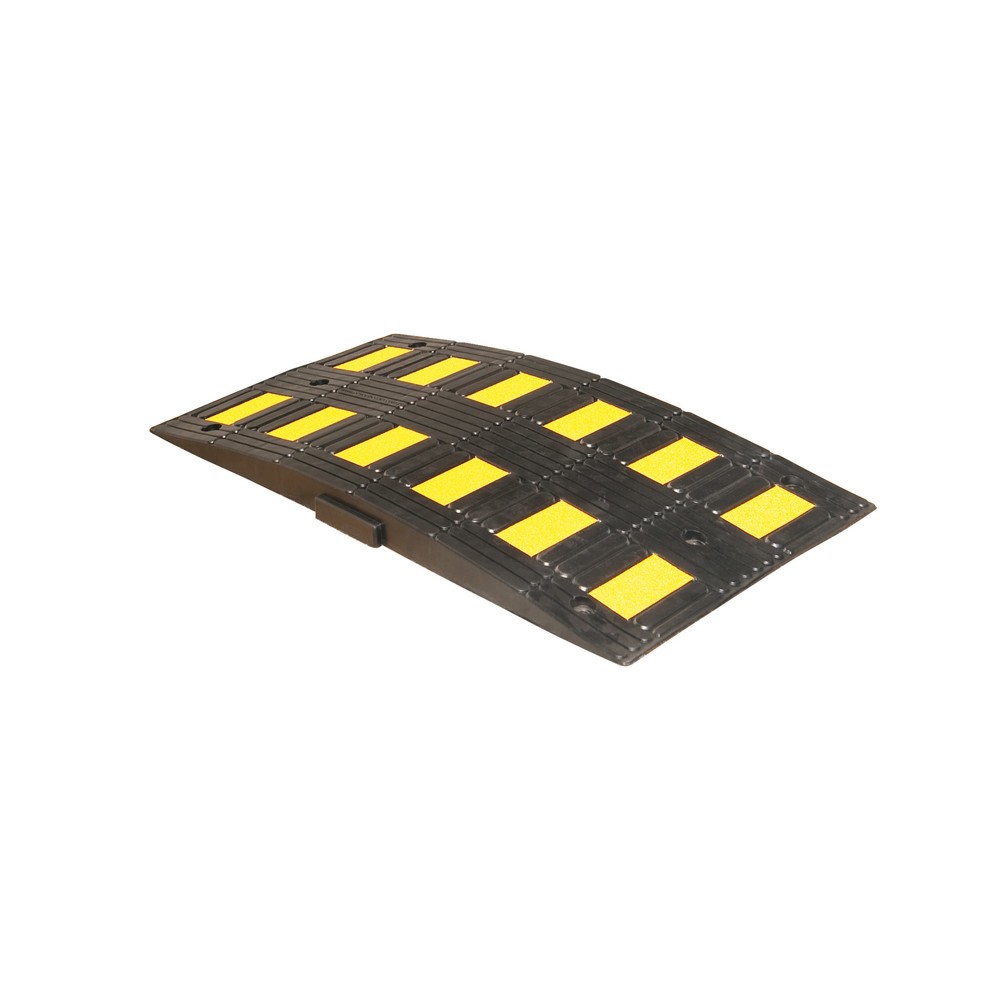 SafeRide® speed bump, < 30 km/h, base element, height 50 mm, black/yellow