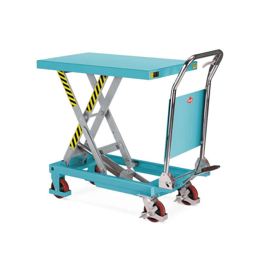 Produktabbildung Nr. 1: Scissor lift table on wheels, folding handlebar, capacity 300 kg, dimensions 850 x 500 mm, Ameise®