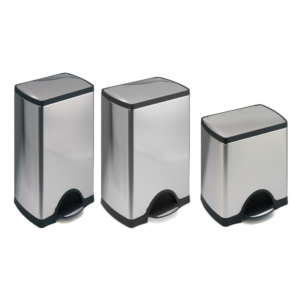 SLIM pedal waste bin, stainless steel