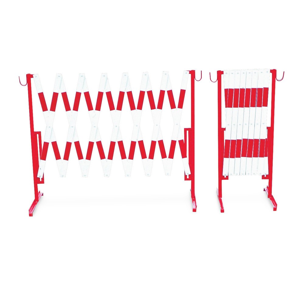 Product image: Steel scissor fence, red/white