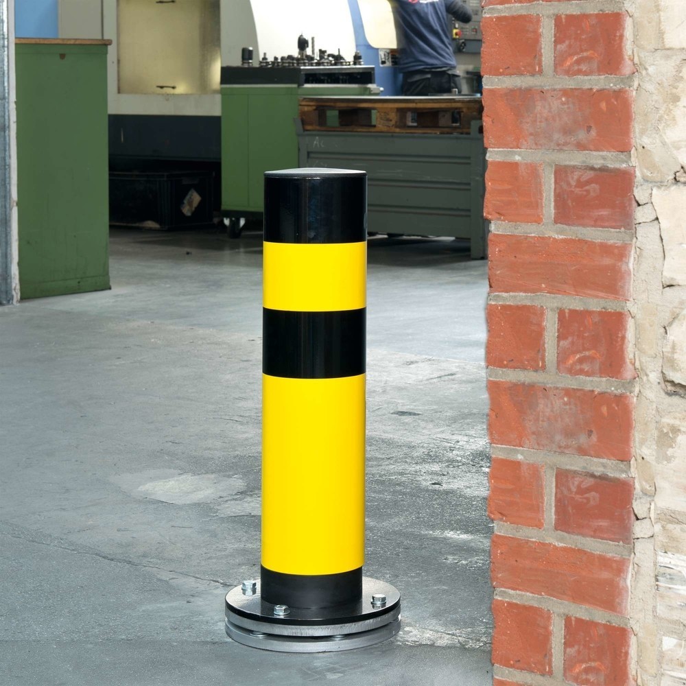 Swing impact protection bollard, indoor use, rotating, HxØ 700 x 159 mm