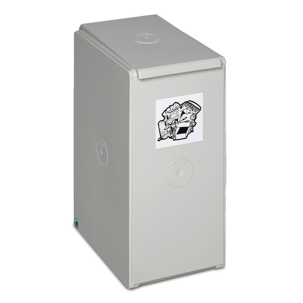 VAR® recycling container, 40 litres, lid light grey